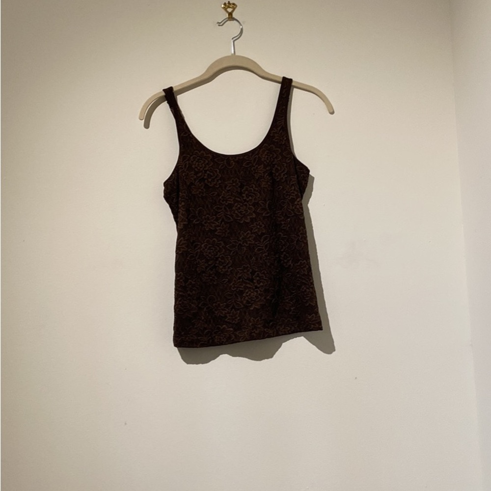 Chico’s brown lace tank top
